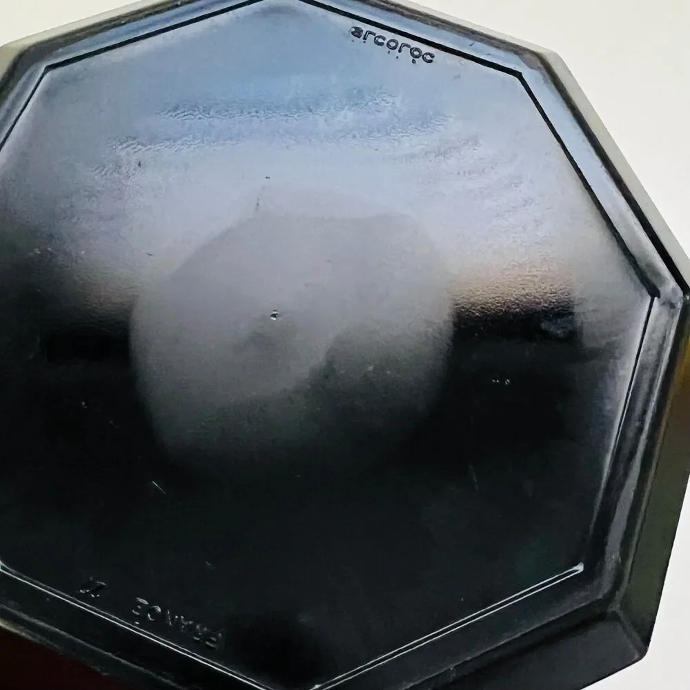 ARCOPAL France Novoctime Black Glass Small Fruit Dessert Bowls, Set of 2